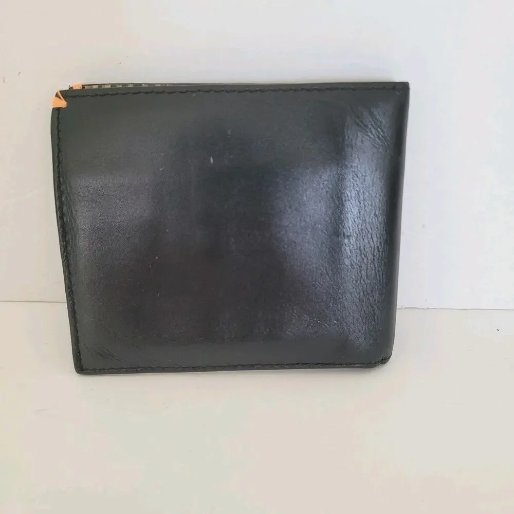 Paul Smith Jeans Unisex Leather Black Wallet Credit Card ID Holder Bifold Logo